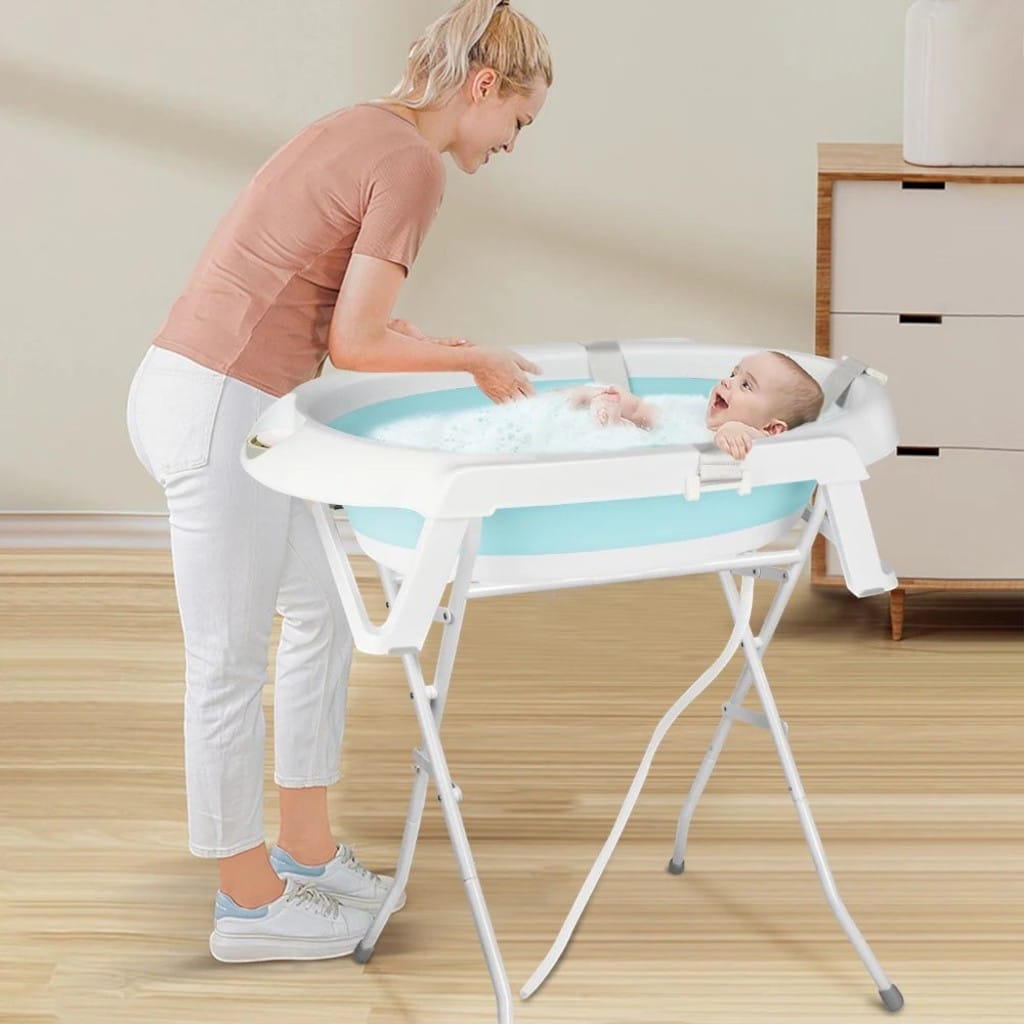 Baignoire Bébé sur Pied | AquaCare Turquoise | Mumoria