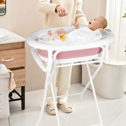 Baignoire Bébé sur Pied | Bain Royal Rose| Mumoria