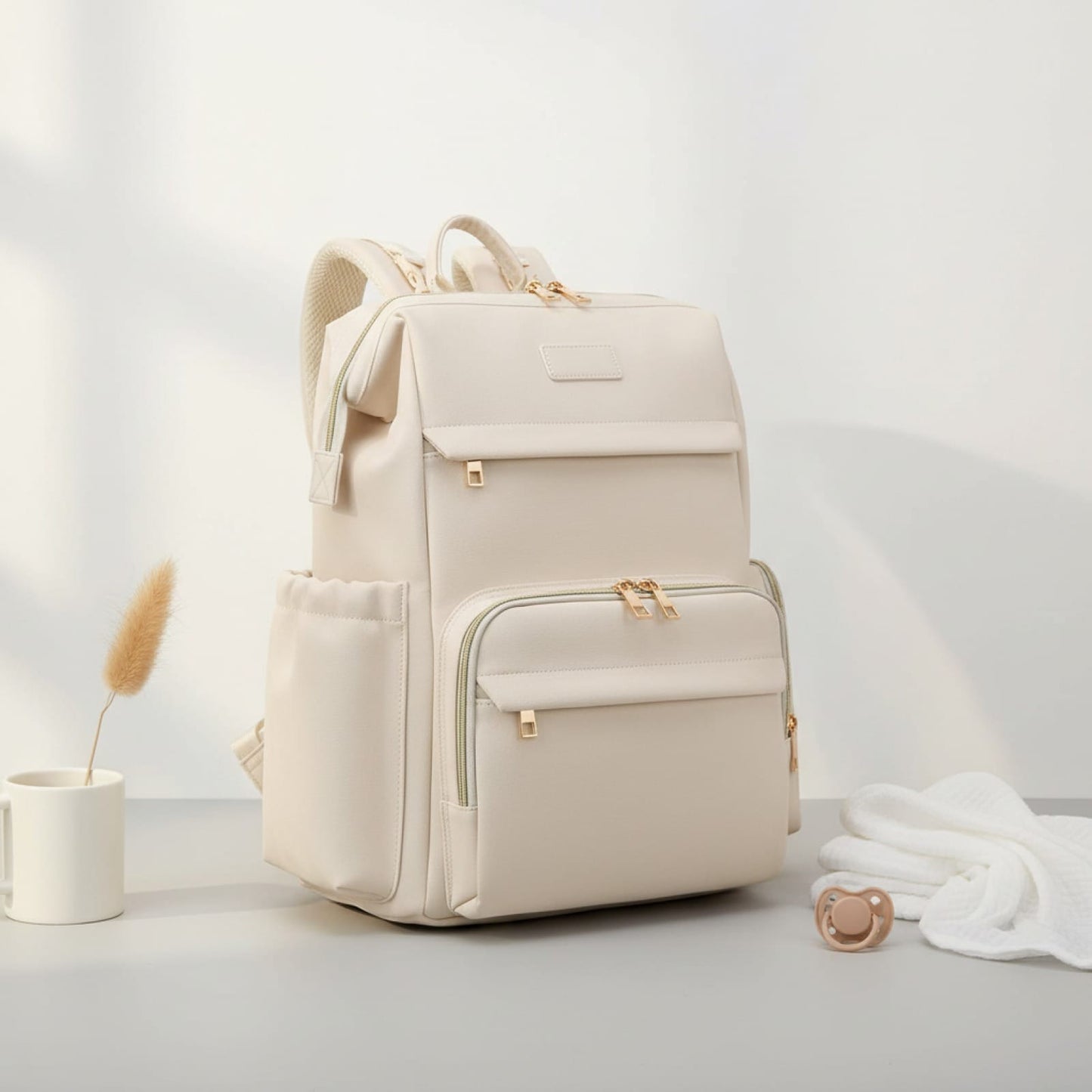 Sac à Langer Beige | Élyra | Mumoria