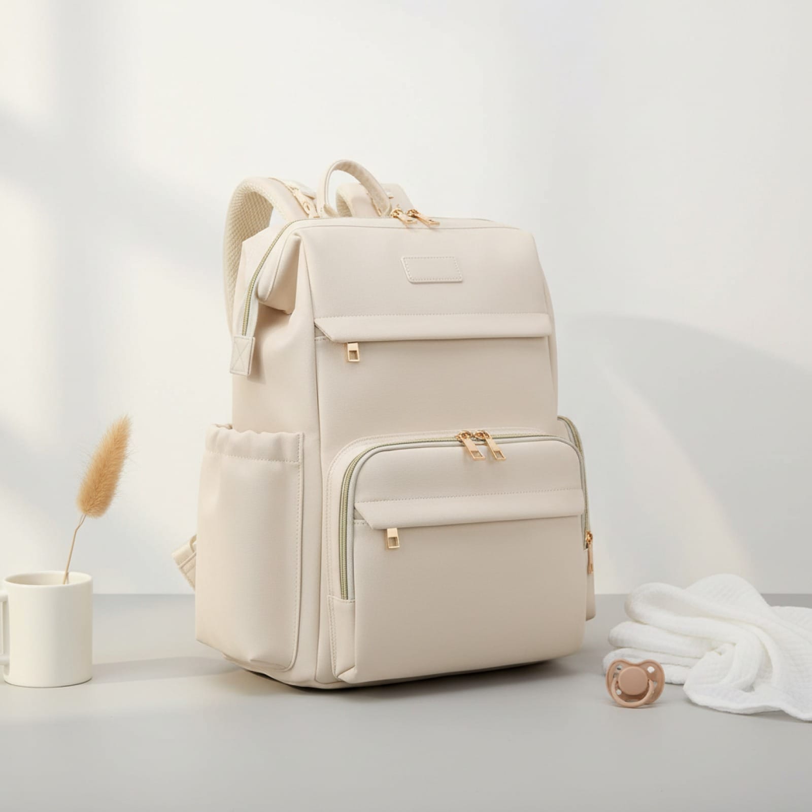 Sac à Langer Beige | Élyra | Mumoria