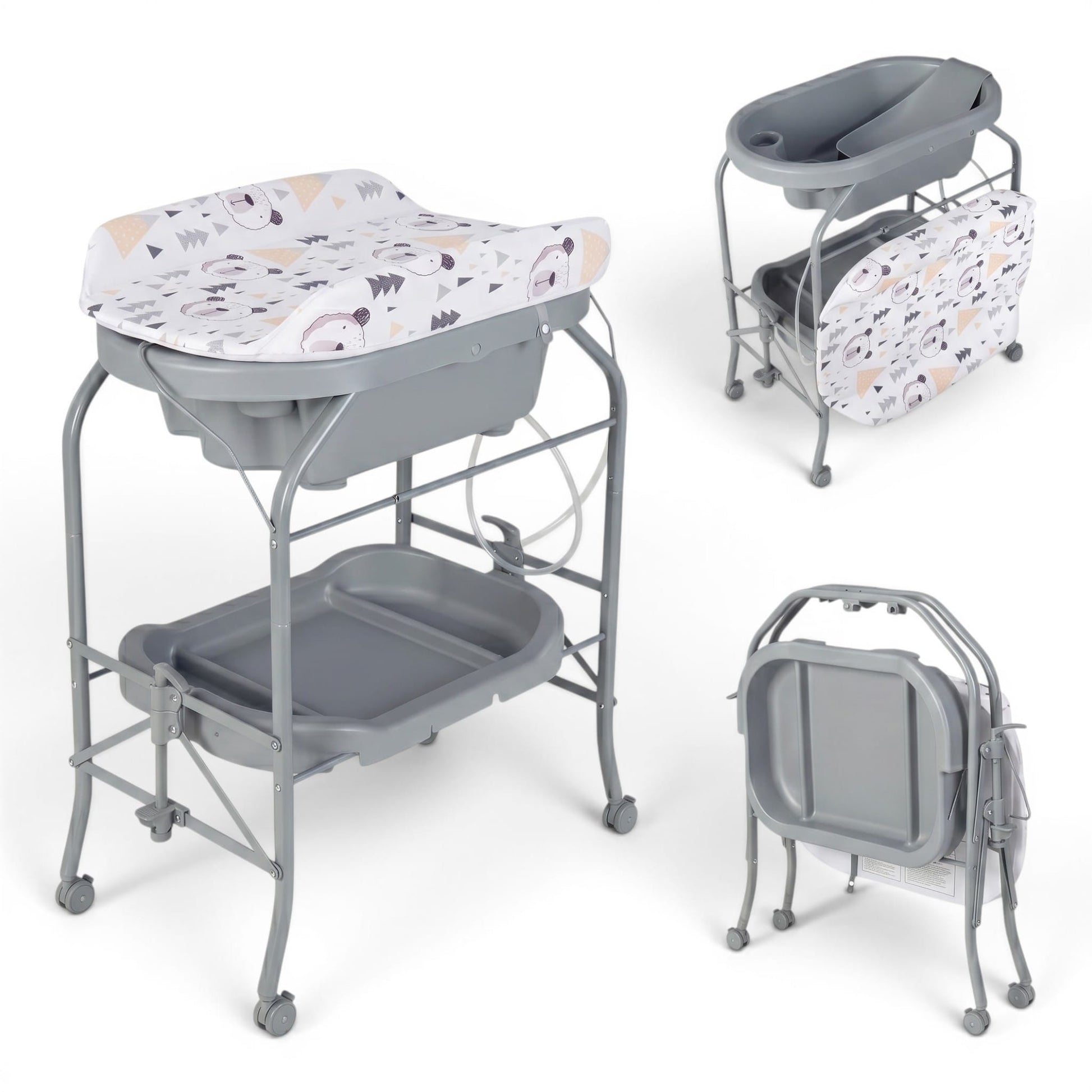 Table à Langer Baignoire | Aquanest Gris | Mumoria