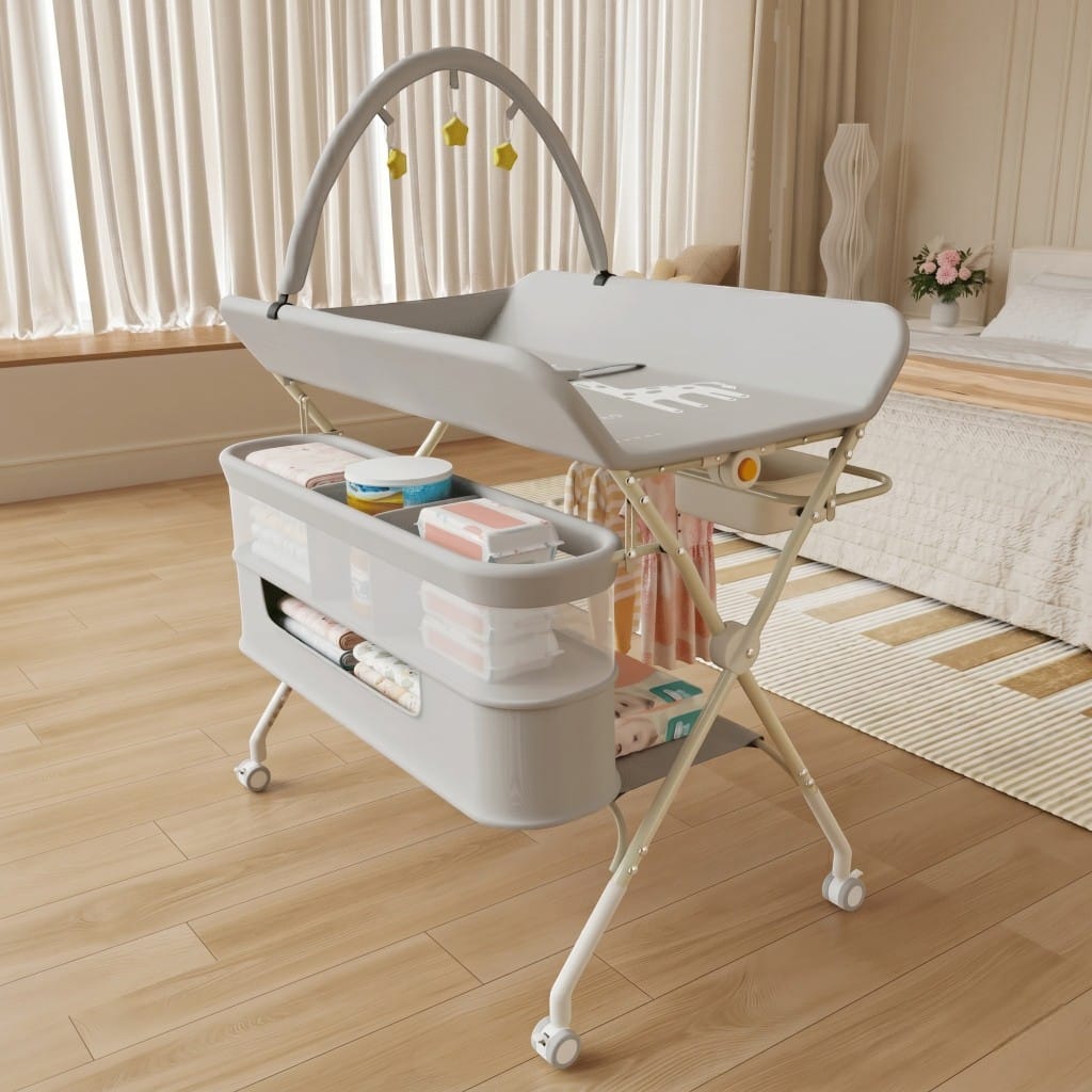Table à Langer Pliable | Confort+ Gris | Mumoria