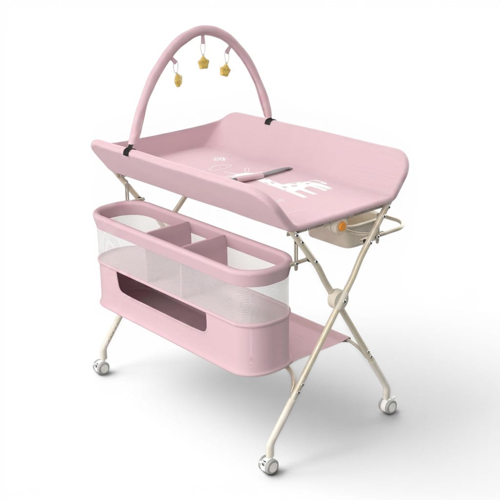 Table à Langer Pliable | Confort+ Rose | Mumoria
