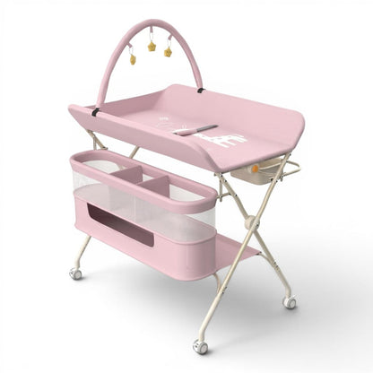 Table à Langer Pliable | Confort+ Rose | Mumoria