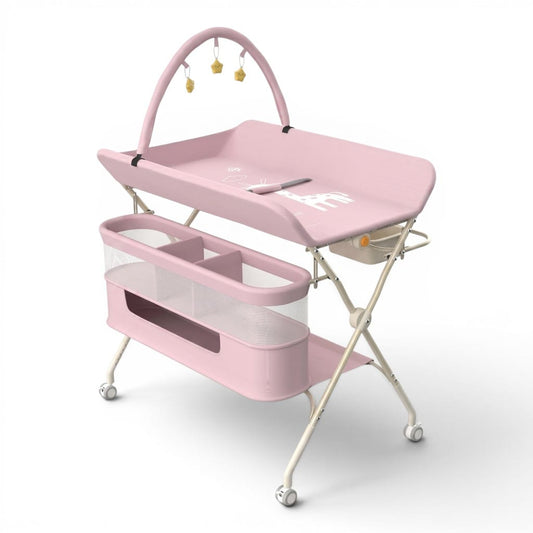 Table à Langer Pliable | Confort+ Rose | Mumoria