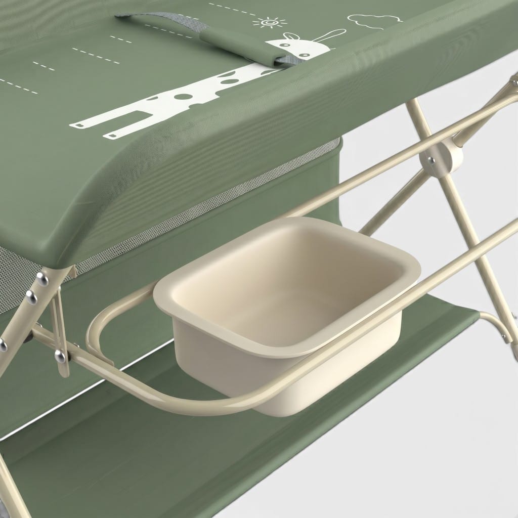 Table à Langer Pliable | Confort+ Vert | Mumoria