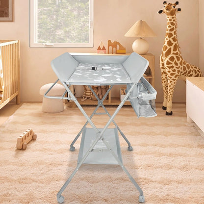 Table à Langer Pliable | Nuage de Soins Gris | Mumoria