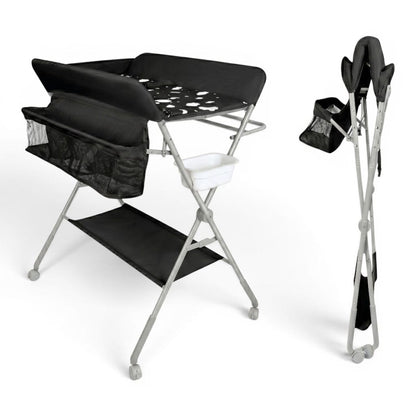 Table à Langer Pliable | Nuage de Soins Noir | Mumoria