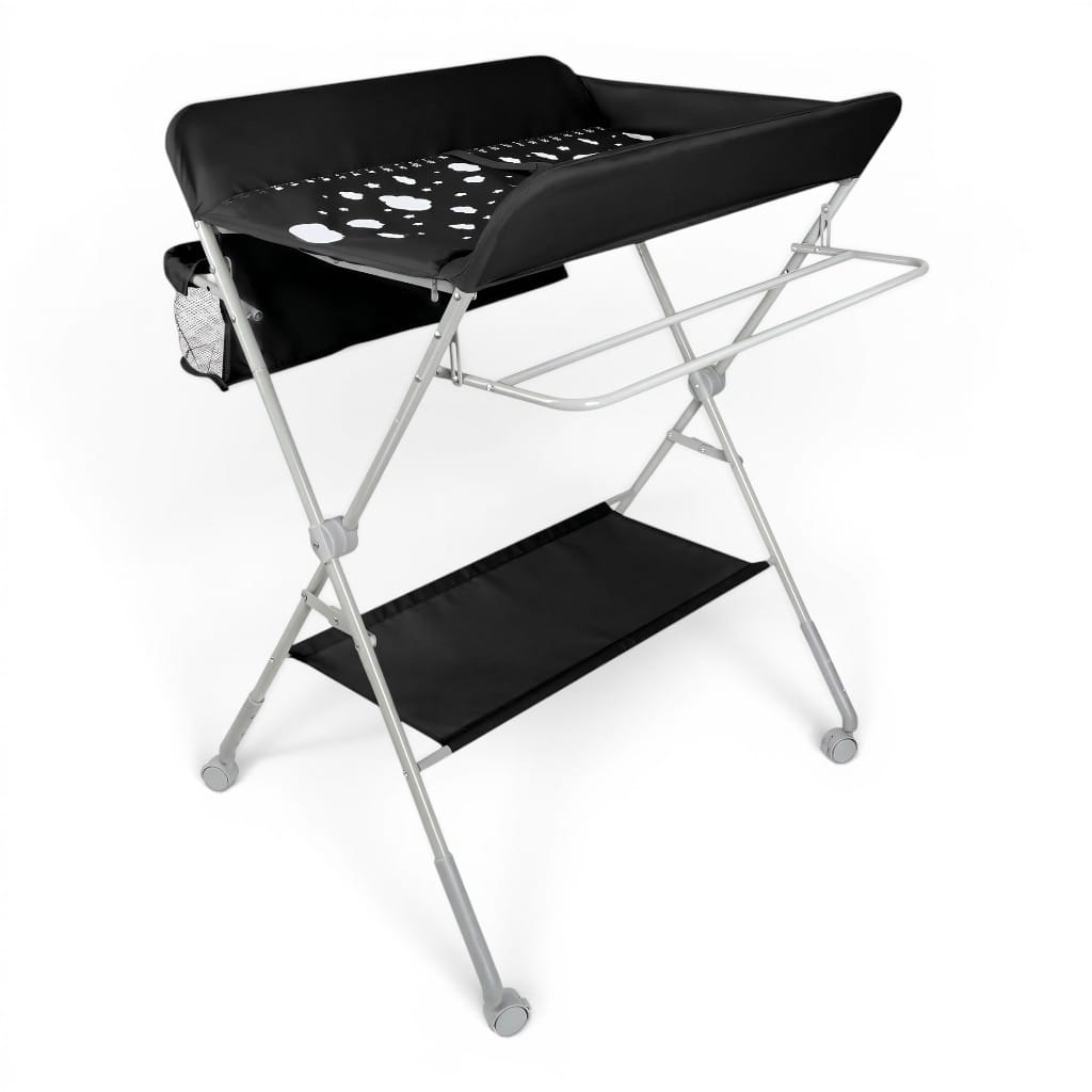 Table à Langer Pliable | Nuage de Soins Noir | Mumoria