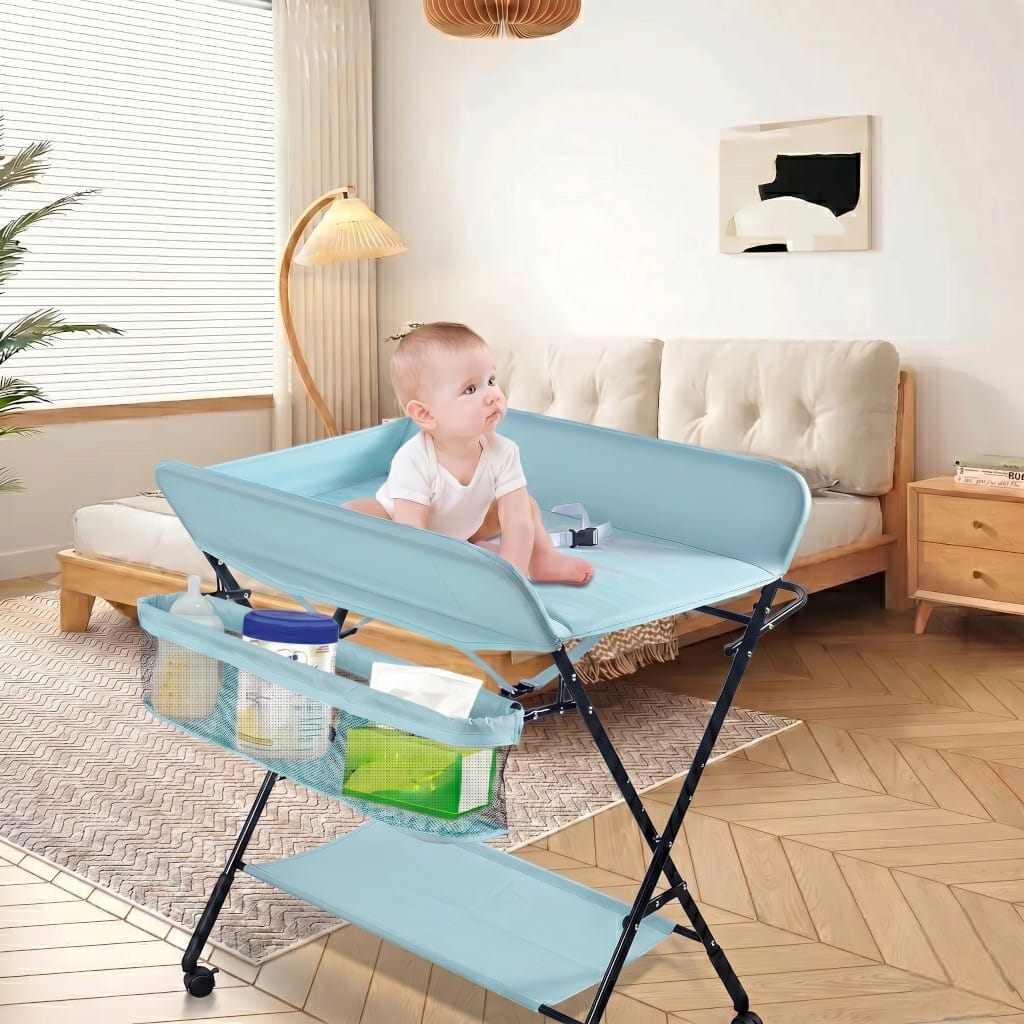 Table à Langer Pliable | Pliable Pro Bleu | Mumoria