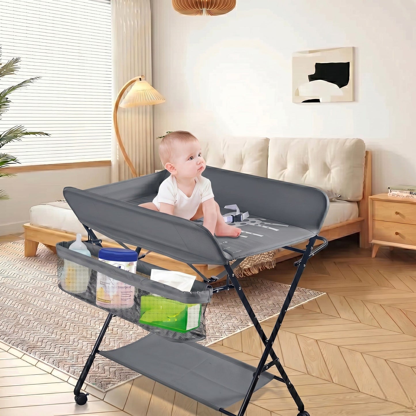 Table à Langer Pliable | Pliable Pro Gris | Mumoria